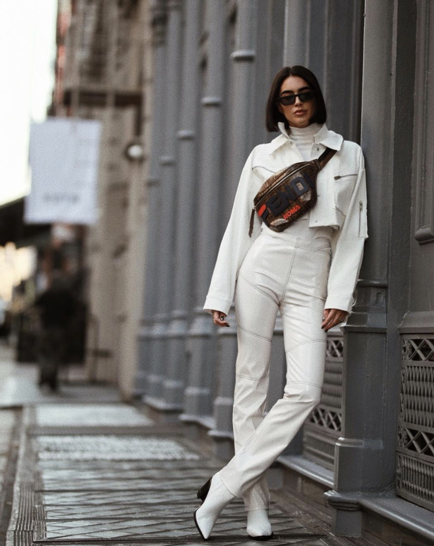 Made it to NY for an exciting shoot todayyy 🖤 #TravelOutfit #WeekendLook #WearToWork #ShopStyle #shopthelook #MyShopStyle #OOTD #DateNight #newyork #nystyle #iamgia #winterwhite #white #allwhite
