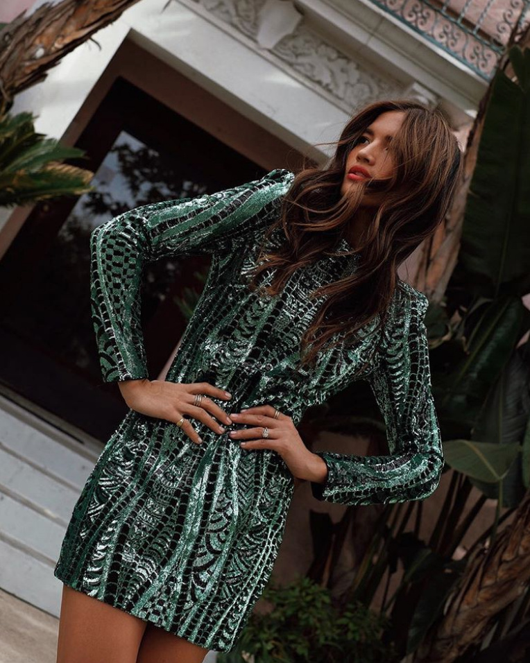 My favorite answer when people ask me where my dress is from... “oh my girlfriend designed it!” 🖤Congrats on your beautiful collection @happilygrey #hgxaqua 📷 @matt_coop #ShopStyle #MyShopStyle #shopthelook