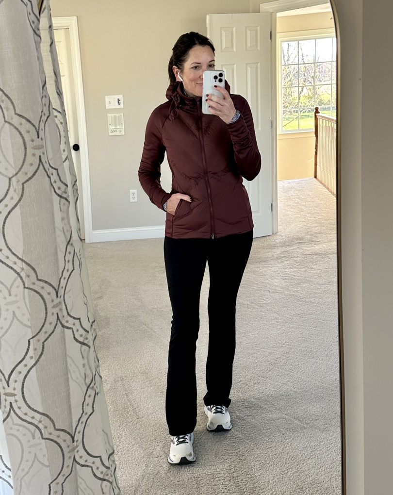 Fashion Look Featuring Athleta Casual Jackets And Athleta Sports Bras