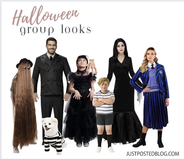 Wednesday & Addams family group costume look!