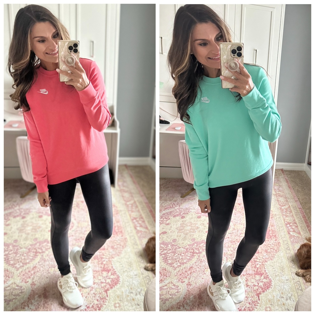 Look by Just Posted featuring Women's Nike Dri-FIT One Crewneck Sweatshirt