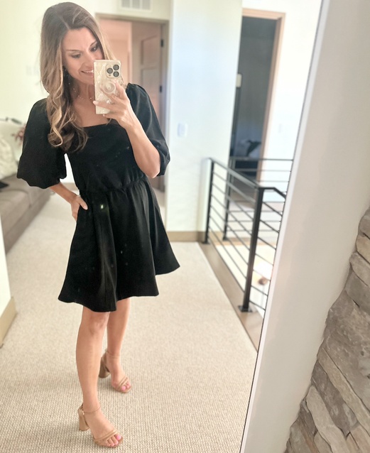 Great black dress - Use code CANDACE10 to save 10% off my dress. Everything is true to size. Wearing a small in the dress.