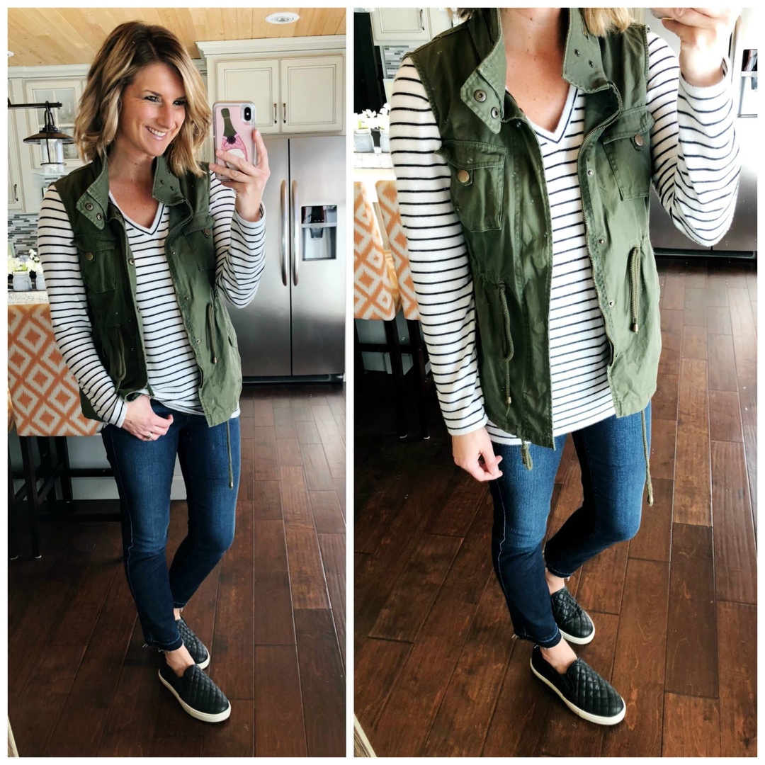 Fashion Look Featuring Gibson Petite Tops and Jen7 Skinny Jeans by ...