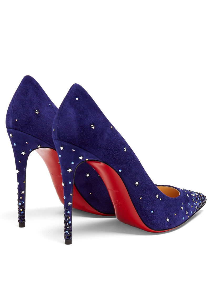 Christian Louboutin Blue Sequin Glitter Heels