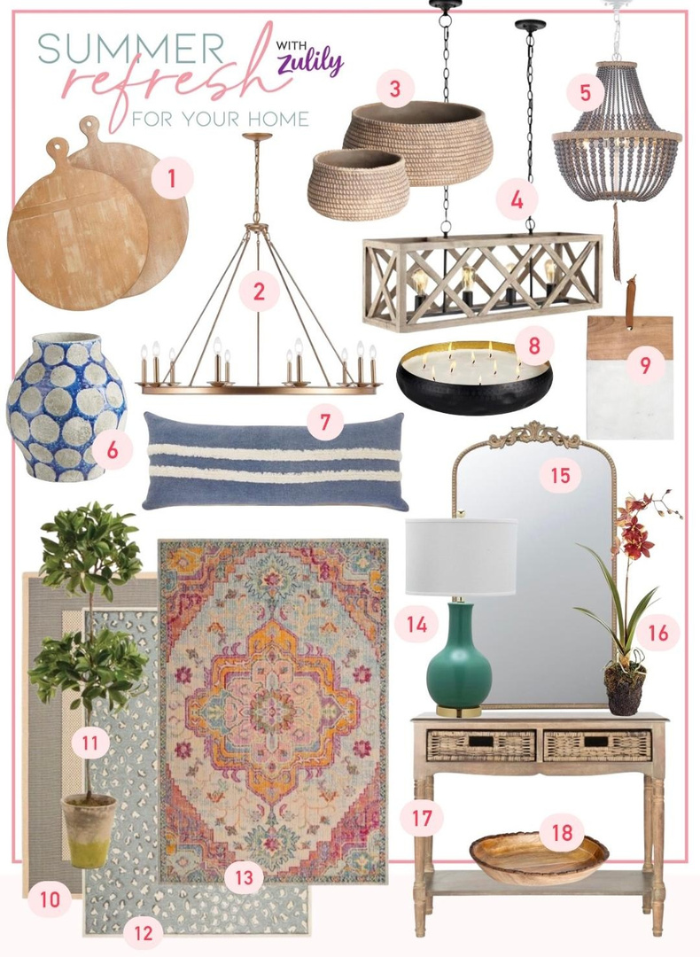 Fashion Look Featuring Foreside Cutting Boards and Safavieh Chandeliers