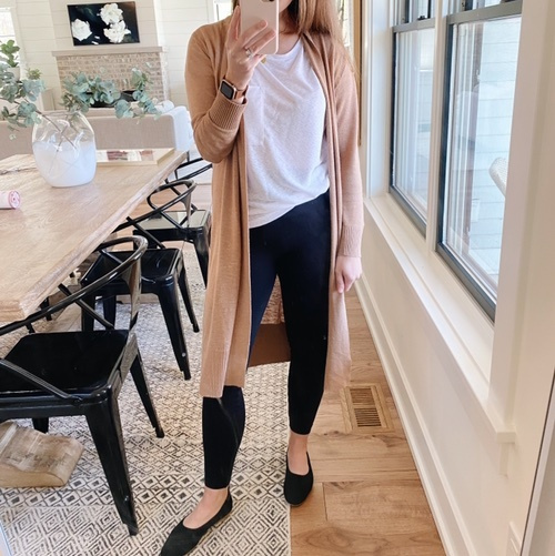 Fashion Look Featuring Spanx Leggings and Banana Republic Cardigans by  jillgg - ShopStyle