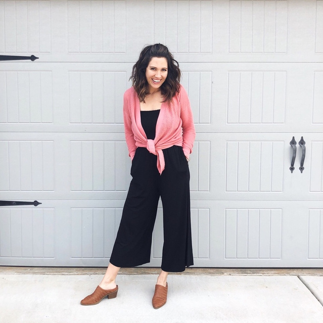 loft smocked wide leg jumpsuit
