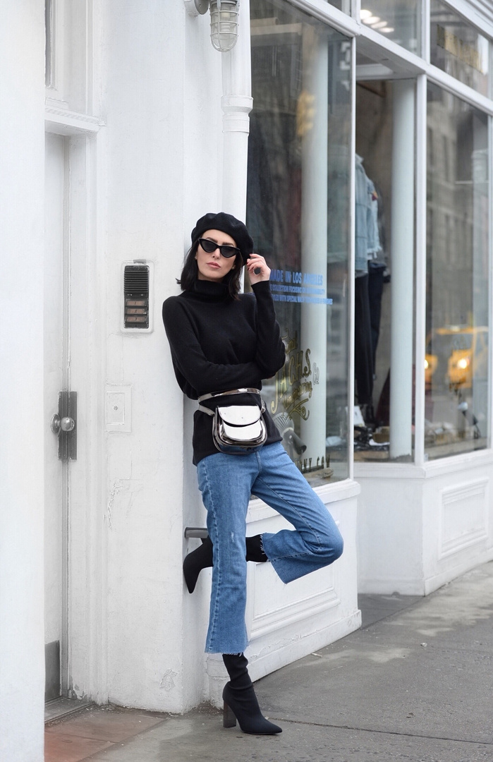 How to create your own belt bag: take a crossbody with a buckle and tie it around your waist. #beltbag #nyc #streetstyle #winterstyle #winterfashion #ShopStyle #ssCollective #MyShopStyle #ootd #mylook #currentlywearing #lookoftheday #todaysdetails #getthelook #wearitloveit #shopthelook
