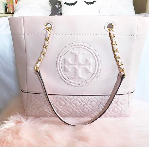 tory burch tote with chain handles