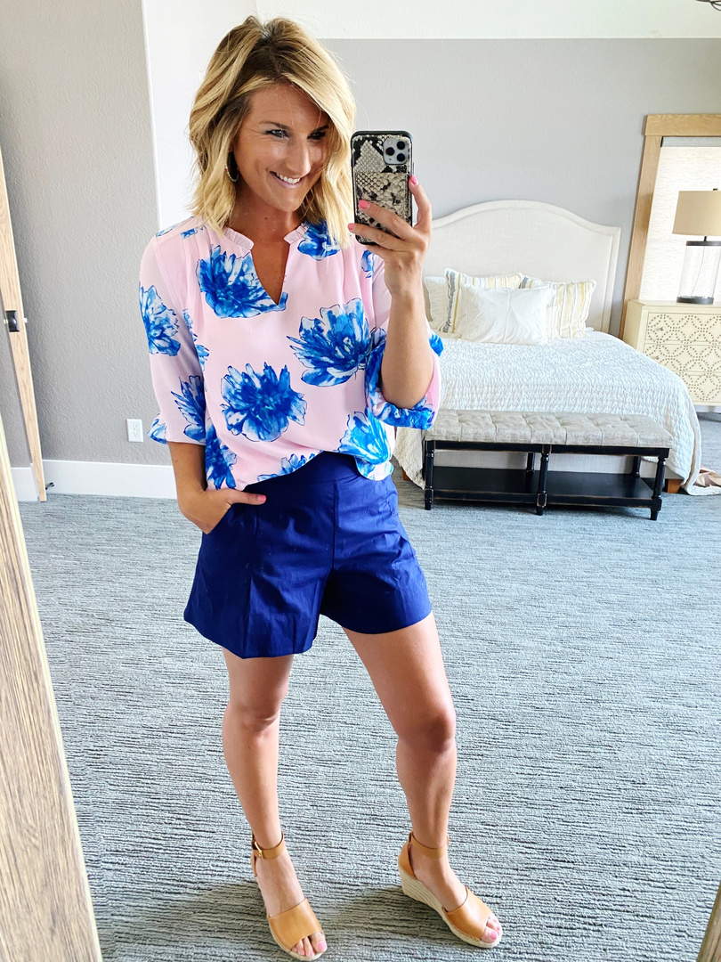 Fashion Look Featuring Gibson Shorts and Vince Camuto Wedge Espadrilles ...