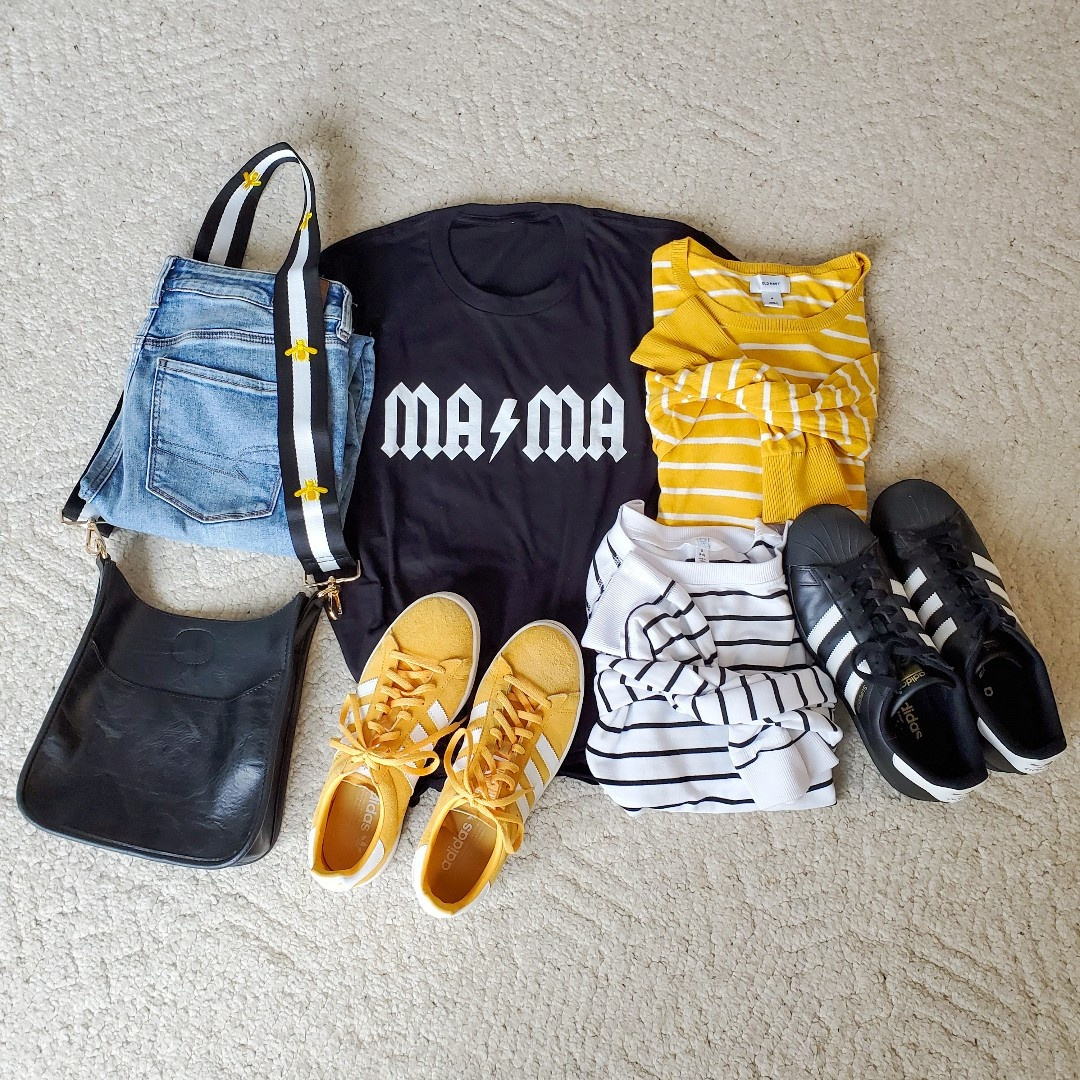 Look by everydayteacherstyle featuring Mini Vegan Messenger Bag- STRAP NOT INCLUDED