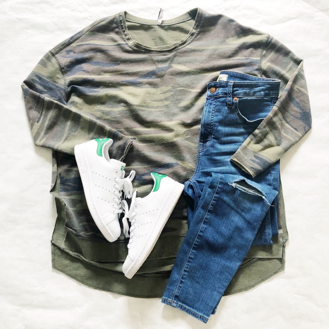 Fashion Look Featuring Madewell Jeans and adidas Sneakers & Athletic ...
