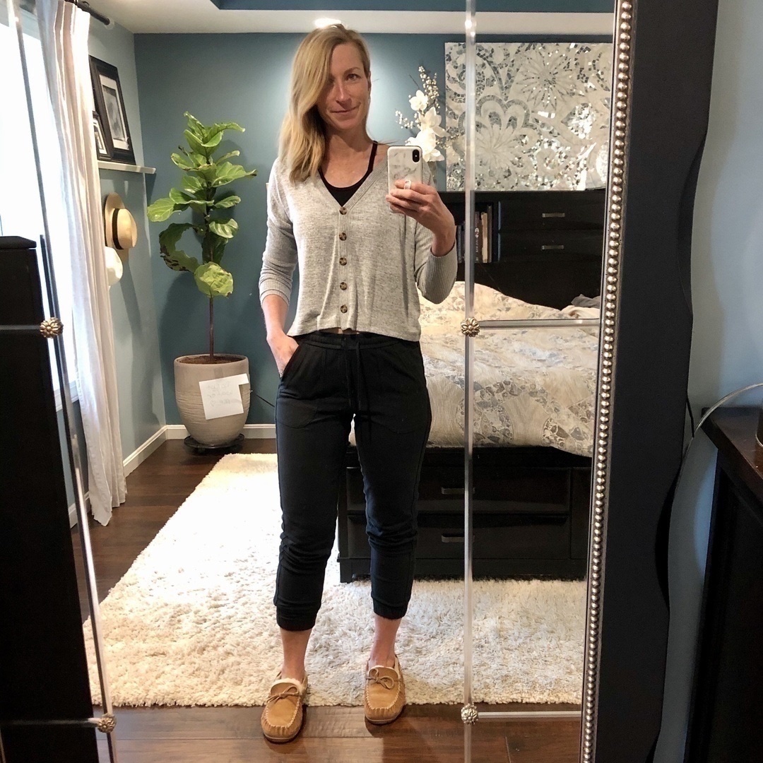 Fashion Look Featuring Athleta Pants and Out From Under Sweaters
