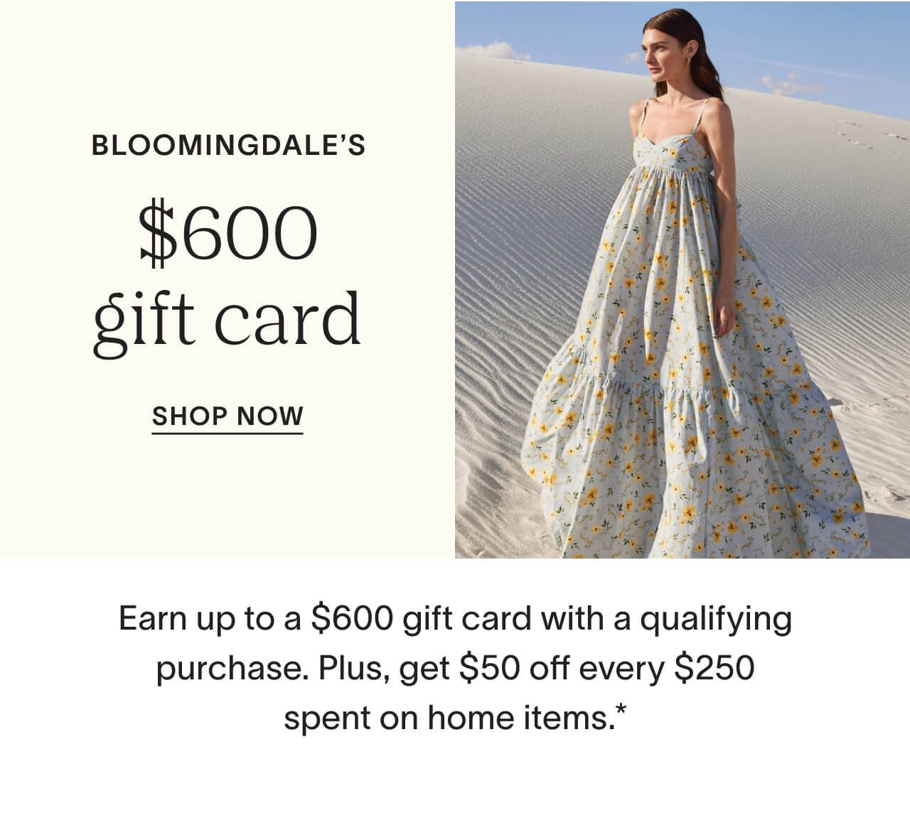 Bloomingdale's $600 gift card