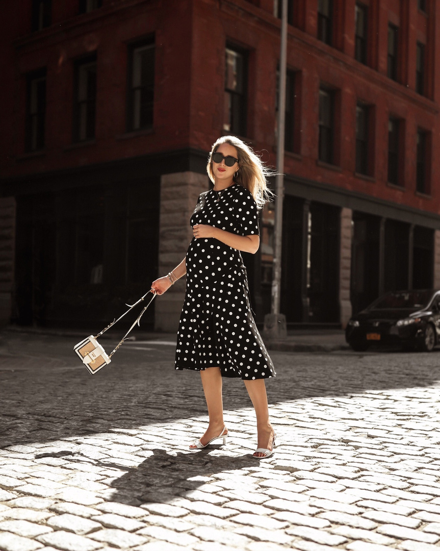 Oscar de la renta polka best sale dot dress