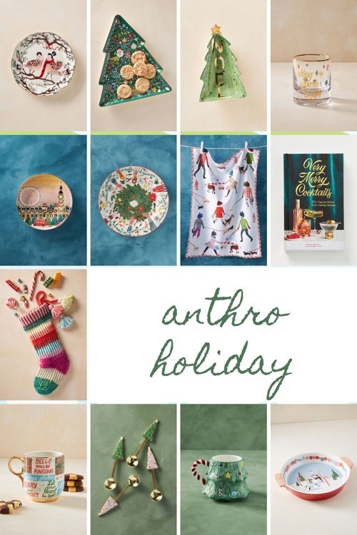 Anthropologie Danielle Kroll Christmas Plate NWT Sold Out in Store 