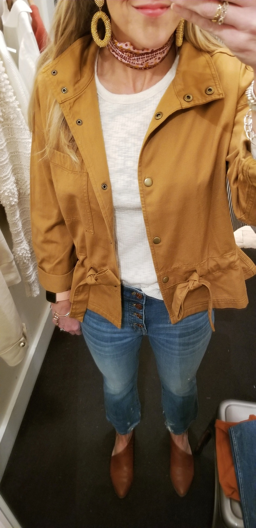 Denim southlake deals military jacket