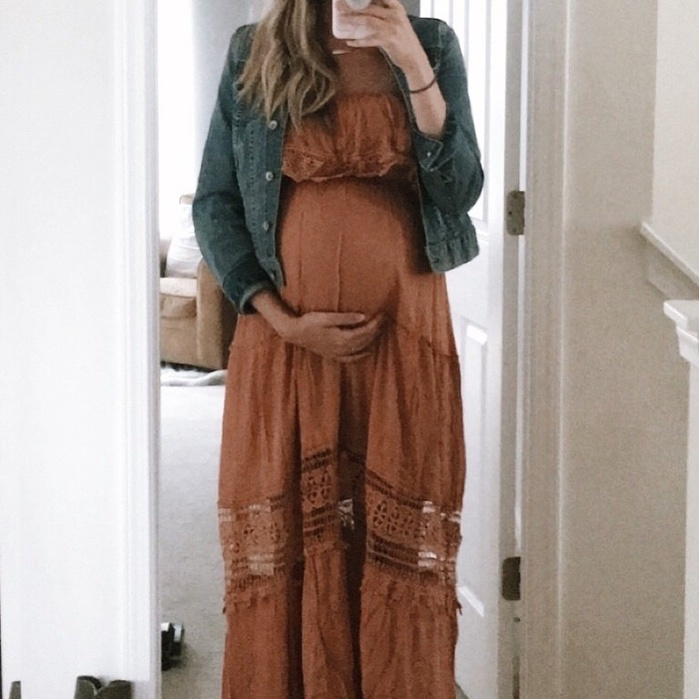 forever 21 crochet trim maxi dress