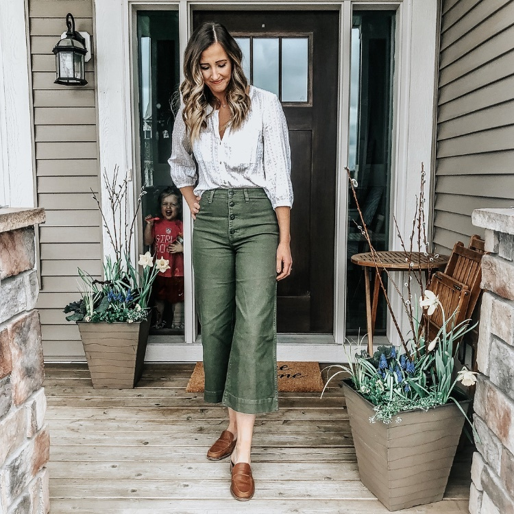 madewell high waist crop wide leg pants