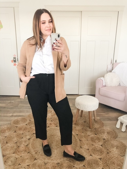 Look by Rebecca Wattenschaidt featuring Women's Rebecca Microsuede Pointed Two Piece Ballet Flats - A New DayTM