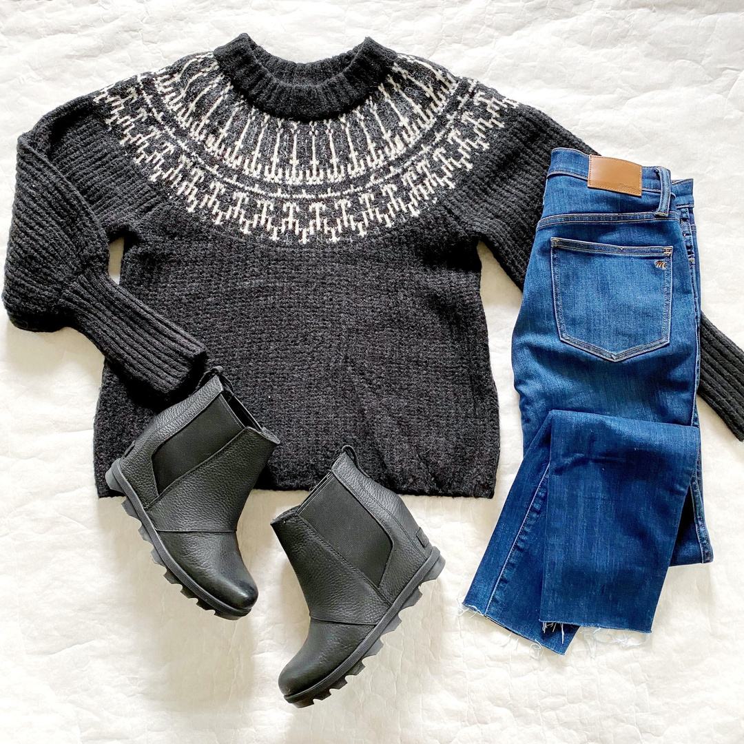 Fashion Look Featuring Universal Thread Crewneck & Swoop Neck Sweaters