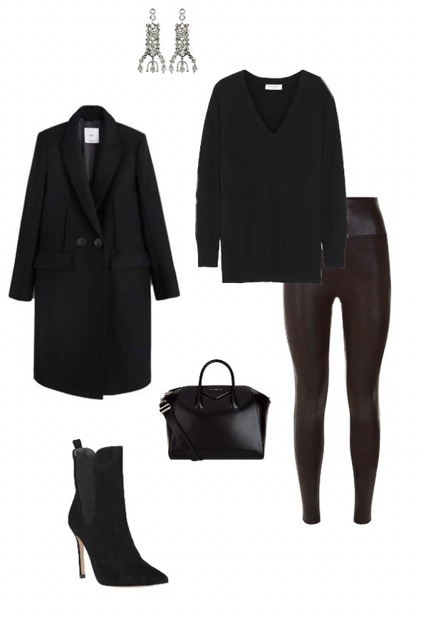 Fashion Look Featuring MANGO Coats and Spanx Leggings by ...