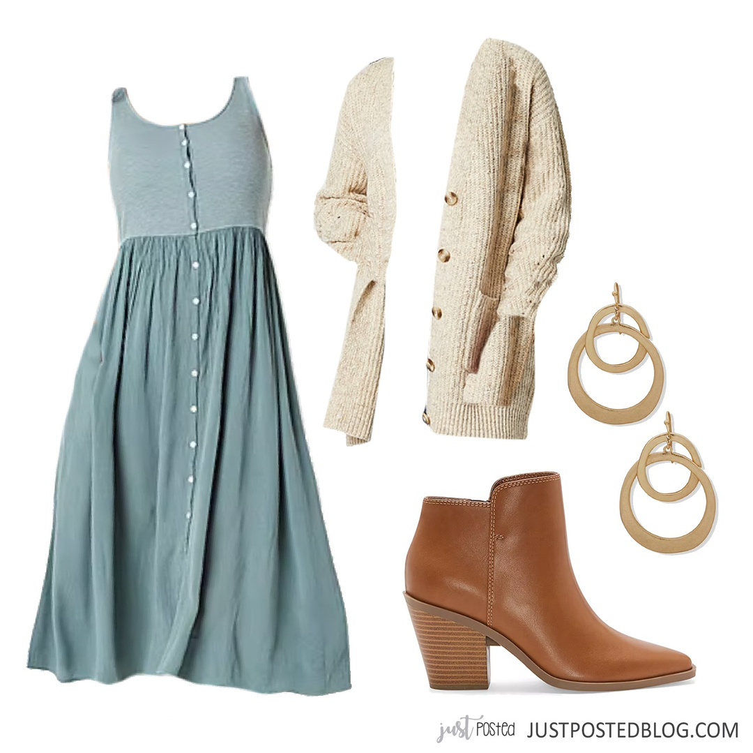 Fashion Look Featuring Frye Midi Dresses and JCPenney Cardigans by ...