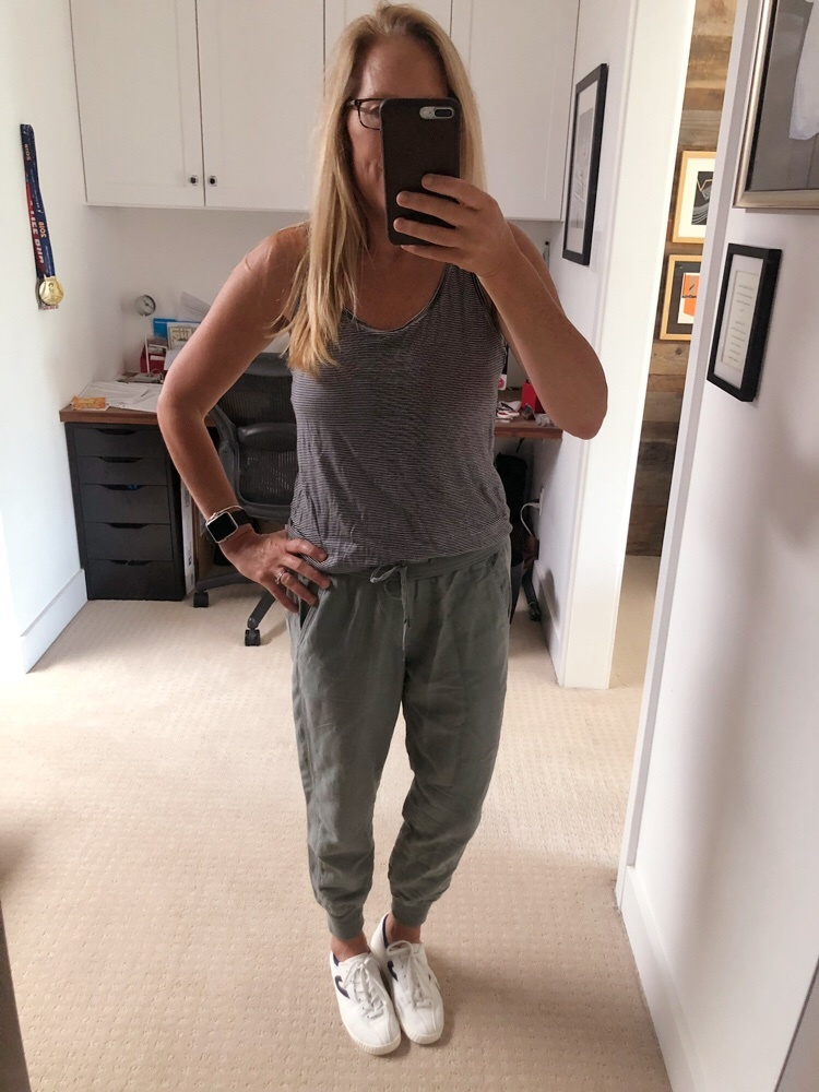 Fashion Look Featuring Gap Petite Pants and Tretorn Low Top