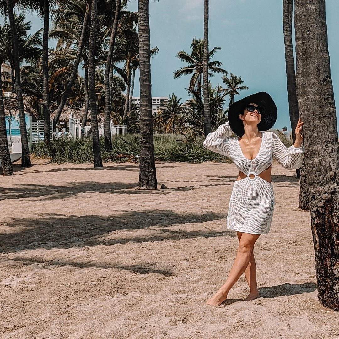 Fashion Look Featuring Express Sandals and Beach Riot One Piece Swimsuits by FigAndRoses - ShopStyle