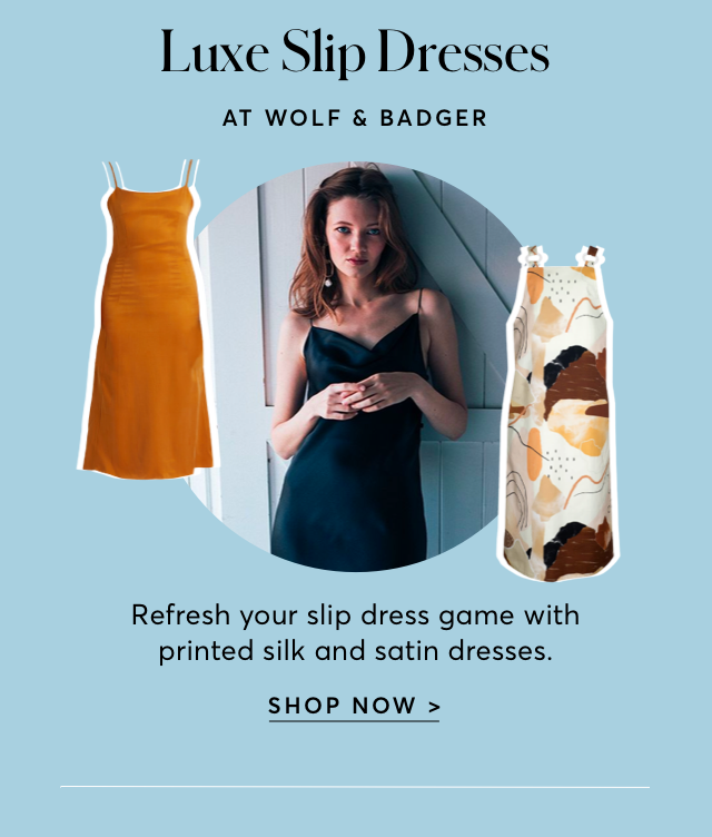 SLIP DRESSES AT WOLF & BADGER