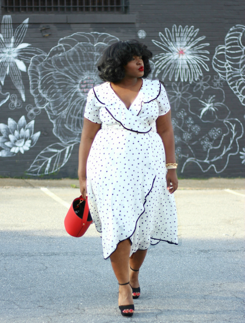 Love a good wrap dress and this one is no exception sadly this exact one is sold out but Ive linked to similar! A wrap dress is flattering on almost every figure and Im glad its back in style. Shop this wardrobe must have now! #ShopStyle #shopthelook #OOTD