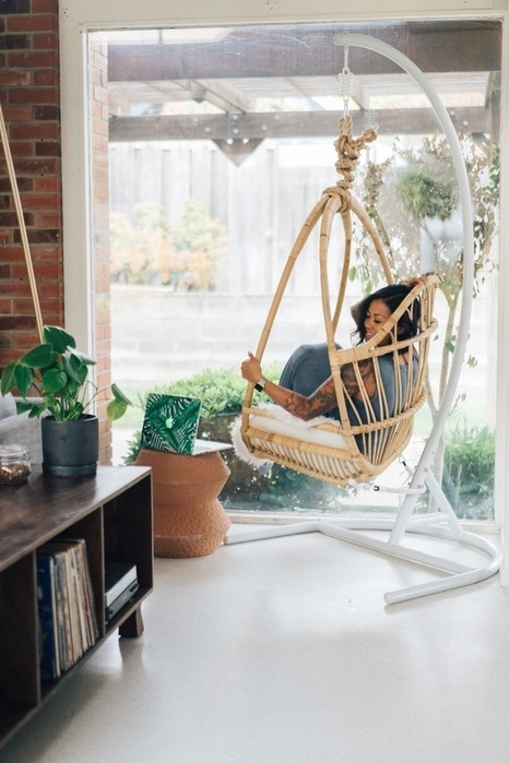 justina blakeney woven hanging chair