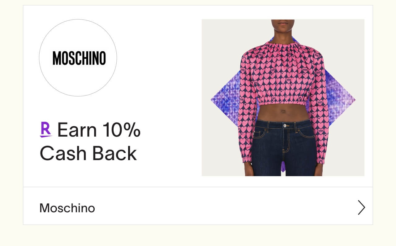 Moschino 10% CashBack