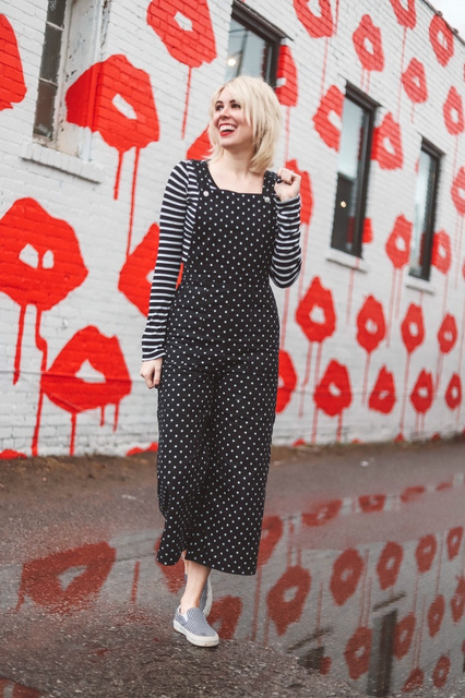 billabong polka dot jumpsuit