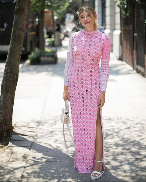 Alexis orders Mariette Lace Ruffle Dress Pink