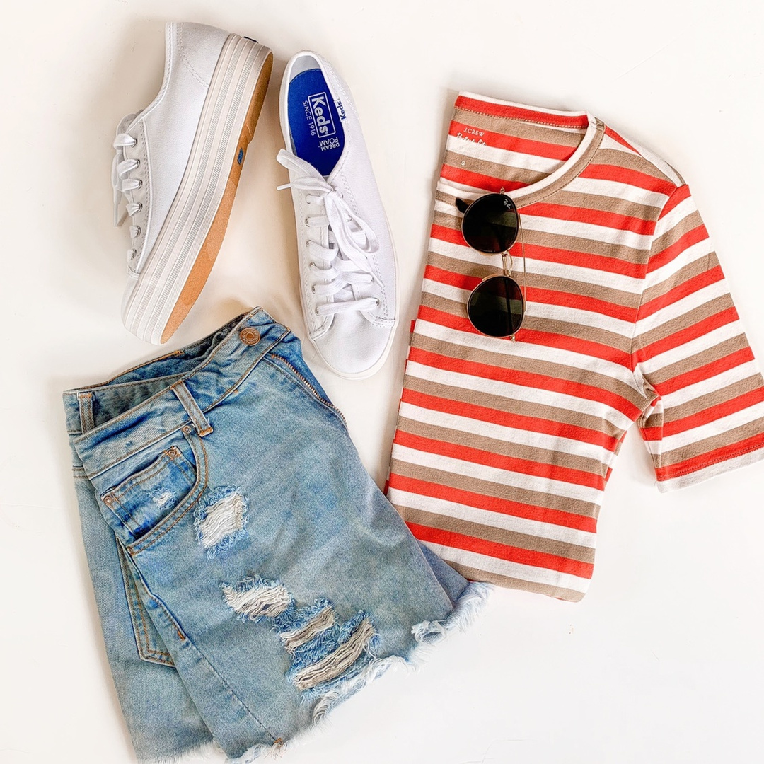 Fashion Look Featuring J.Crew Plus Size Tops and Keds Platform Sneakers ...