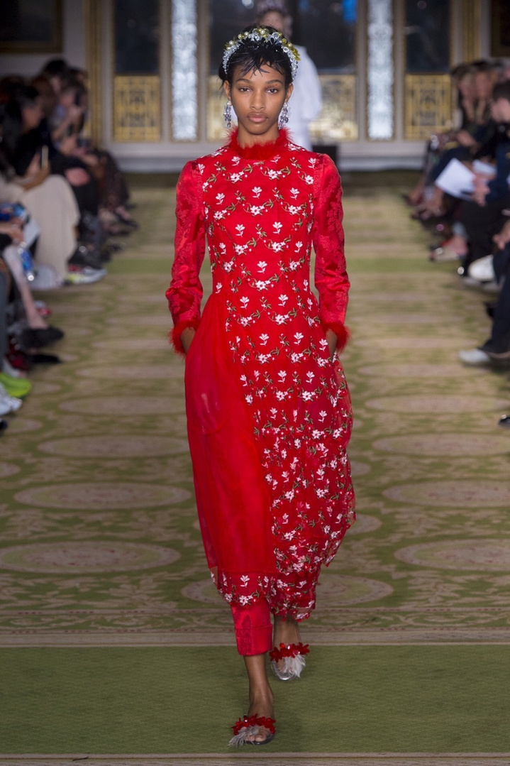 Simone Rocha】floral tulle dress RED www.sudouestprimeurs.fr