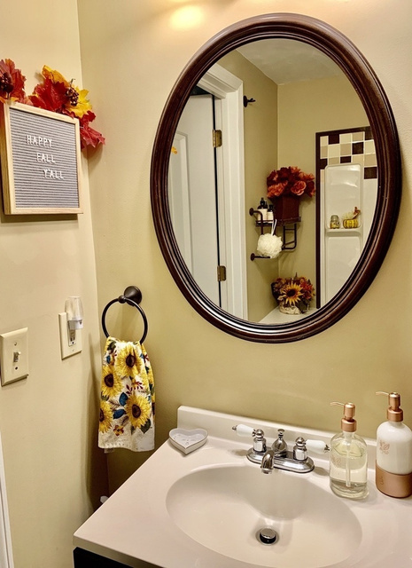 or #SunflowerTowels #BathroomDecor #DollarStoreDecor #FallDollarStoreDecor #shopstyle #ShopStyleCollective #ad #AffiliateLink