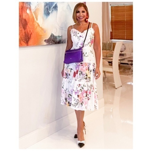 Look by Lissette Rondon featuring MARCHESA NOTTE 3/4 length dress