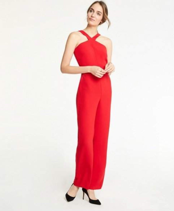 Ann taylor sales red jumpsuit