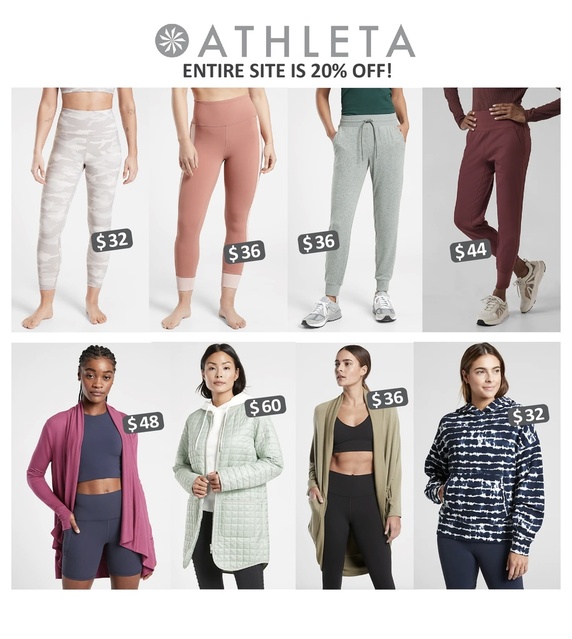 The entire Athleta site is 20% off! Includes sale items! Check out these prices!