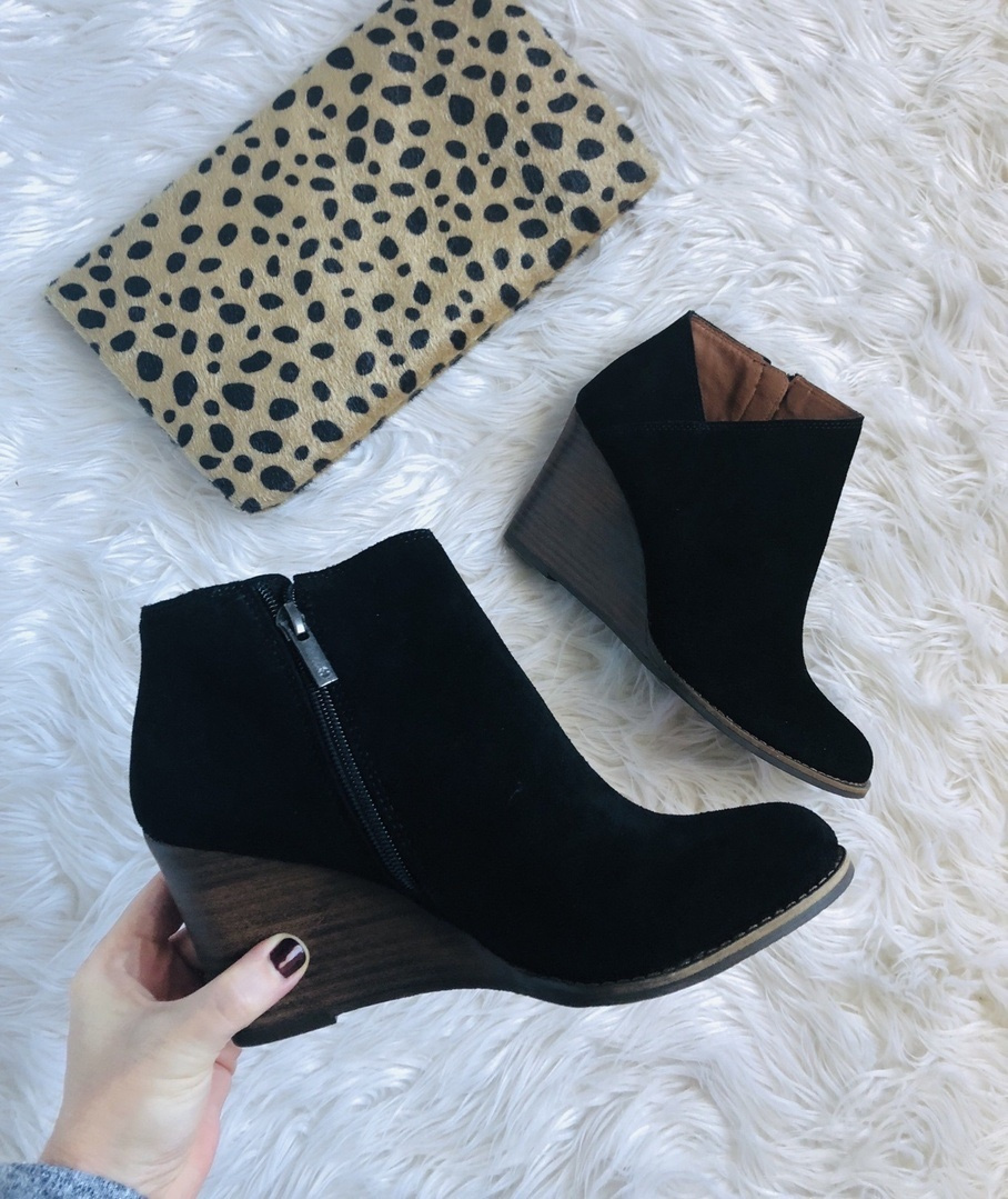 lucky yesterr wedge bootie