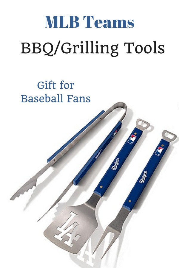 Siskiyou Sports MLB 4-Piece BBQ Grilling Utensil Set, Dodgers