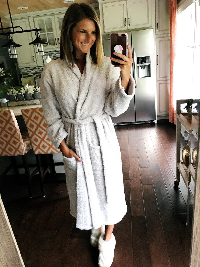 Fashion Look Featuring Barefoot Dreams Robes and UGG Slippers by