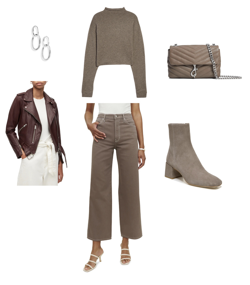 Look by The Mom Edit featuring Balfern Leather Biker Jacket