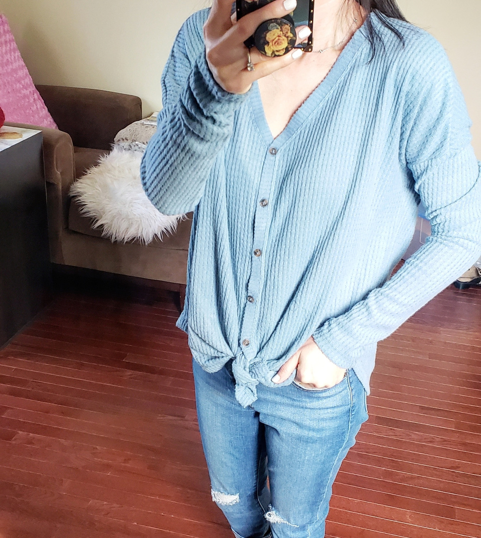 thermal tie front top