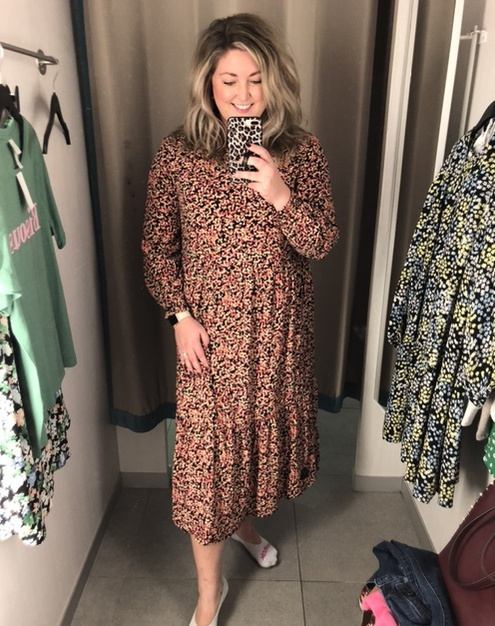 h&m creped dress