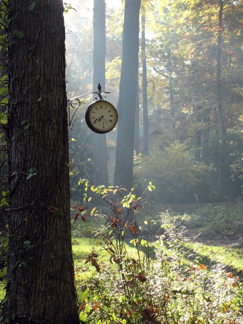 Beauregard Indoor/Outdoor Double Sided Clock & Thermometer