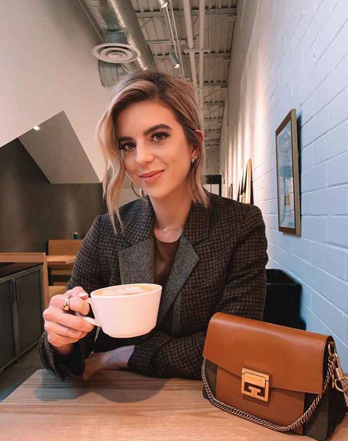 Look by Michelle Madsen featuring GV3 Small Pebbled Leather Crossbody Bag