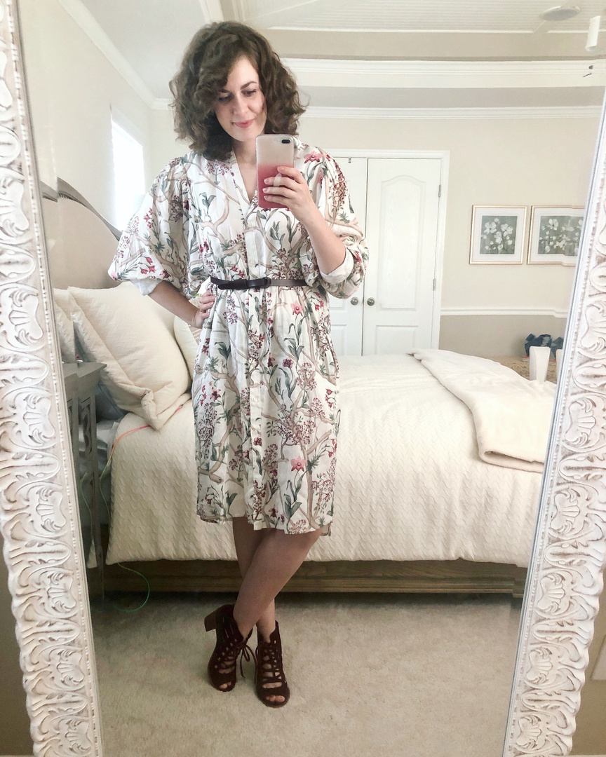 h and m linen dress